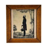SILHOUETTE OF ANDREW JACKSON | Silhouette of Andrew Jackson printed on canvas after the original wor