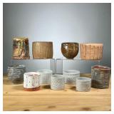 (11PC) MEG SMEAL ART POTTERY VESSELS | Including cups, small vases and planters, By Meg Smeal and ot