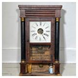 CHAUNCEY JEROME COLUMN & CORNICE CLOCK | Chauncey Jerome Column and Cornice Clock 30 hour Weight Dri