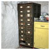REMINGTON RAND GUARDSMAN FILE CABINET | Remington Rand Guardsman Card Catalog Cabinet. In worn old g