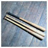 (3PC) DUKE SNIDER MODEL BASEBALL BAT | Vintage Baseball Bats including (1) Sav-A-Bat Mueller Perry a