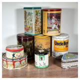 GROUP OF TIN CONTAINERS | Group of Collectors Tins Includes Uncle Bens Rice, Yankee Stadium Tin, Oth