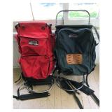 (2PC) JANSPORT BACKPACKS | (2) Jansport Backpacks in Blue and Red. Made in USA Both have external fr