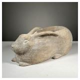 REED BROS. CHIP CARVED RABBIT | Chip Carved wooden rabbit signed by Reed brothers and with brand; op
