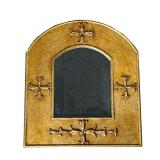 ARCH TOP GOLD MIRROR | With original price tag $295. - w. 24 x h. 26 in 