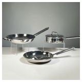 (3PC) CUISINART COOKWARE | Cuisinart Commercial Stainless Cookware, including a 9-1/2 inch skillet, 