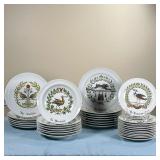 (32PC) PORCELAINE D’AUTEUIL PLATE COLLECTION | Including three 7.5-inch plates, eight 9.5-inch plate