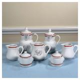 (7PC) D’AUTEUIL COFFEE ITEMS | Including a small little coffee pot, to Cream Pitchers, two smaller c