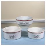 (3PC) D’AUTEUIL SOUFFLÉ & SALAD BOWLS | Including two soufflé dishes (largest dia. 8.5 in.) and a sa