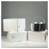 (3PC) CUISINART DRAINER INSERTS | Cuisinart commercial stainless cookware, including a 6-7/8 in. tal