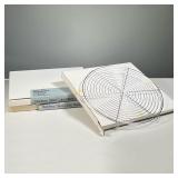 (3PC) CUISINART CAKE RACKS | Round stainless steel cake racks, in original boxes - dia. 13 in. 