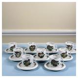 (18PC) D’AUTEUIL CHASSE DEMITASSE SET | Including nine demitasse cups and nine saucers (dia. 5.25 in