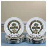 (12PC) D’AUTEUIL CHEESE PLATES | “Les Petits Fromages”. - dia. 7.5 in 