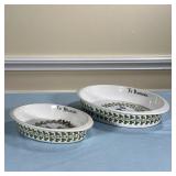 (2PC) D’AUTEUIL BAKING DISHES | Of oval shape including a 10 inch dish and a 12.5 inch dish. 
