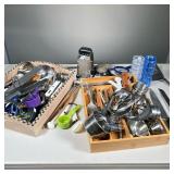 KITCHEN UTENSILS AND TOOLS | Including various knives, Cuisinart, Westall Richardson, regent, strain