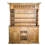 FRENCH STYLE CUPBOARD | Custom Made French Style Cupboard with unusual Chicken Coop Pen. Natural woo