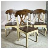 (4PC) PIER ONE FRENCH COUNTRY CHAIRS | Pier One Country Chairs Finished seat and backrest. Legs and 