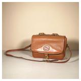 DOONEY & BOURKE BROWN LEATHER SHOULDER BAG | Dooney & Bourke All Weather Leather purse with leather 