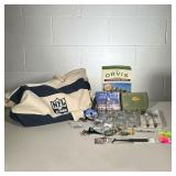 ORVIS FLY FISHING LOT | Includes Fly Fishing Book, flies, hooks, zinger, and all shown. 