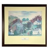 GRANDMA MOSES PRINT | Framed print of “Autumn” by Grandma Moses (1860-1961), from The Bennington Mus