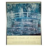 MONET MET POSTER | Framed poster print from the Metropolitan Museum of Art from the 1978 exhibit; Mo