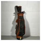 GOLD CLUBS & DAIWA GOLF BAG | Includes: TaylorMade Chaska driver, TaylorMade putter, Rawlings putter