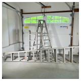 (3PC) LADDERS | Includes: 6ft A-frame ladder, 10ft Keller A-frame ladder, and Krause MultiMatic 12ft