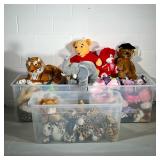 LARGE LOT STUFFED ANIMALS | 3 large plastic containers of stuffed animals and plushies. 