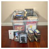 LARGE LOT OF DVDS | Large mixed lot of assorted DVDs. Includes: movies, full box set TV shows, and m