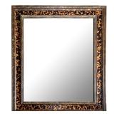 FAUX TORTOISESHELL MIRROR | Beveled glass wall mirror with a faux tortoiseshell frame. - w. 31 x h. 