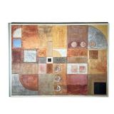 MARTA CANELLAS & SILVIA ANGUSTO | Large abstract geometric artwork, mixed media assemblage on wood p