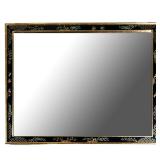 LABARGE CHINOISERIE MIRROR | Large wall mirror, having a gilt faux bamboo and hand-painted frame wit