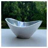 NAMBE BOWL | Nambe stainless steel amorphous bowl. - l. 10.75 x h. 5.25 in 