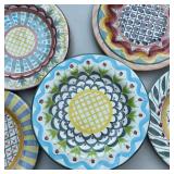(14PC) MACKENZIE-CHILDS PLATES | Mackenzie-Childs plates with colorful designs, with patterns includ