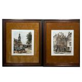 (2PC) PAIR HUBBELINCK ETCHINGS | Two colored etchings, each pencil signed and numbered from an editi