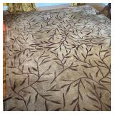OVERALL PATTERN RUG | Light brown rug with an overall pattern of vines. - l. 12.5 x w. 9.5 ft 