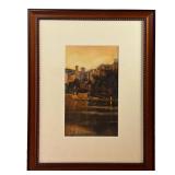 DAMON BELL MIXED MEDIA | Mixed media, original work on paper, signed and dated, nicely matted and fr