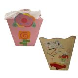 (2PC) PAINTED WASTE BINS | Children