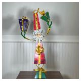 PAINTED METAL SANTA FIGURE | w. 14 x h. 29 in 