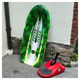 (2PC) SNOW SLEDS | Including a green polar flyer sled and a red Zipfy 05 sled. - l. 48 x w. 21 in (g