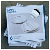(17PC) CHARGER PLATES | Simply essential silver toned charger plates in original boxes. - dia. 13 in