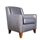 DISTINCTIONS BLUE LEATHER ARMCHAIR | Distinctions by Klaussner Home Furnishings blue leather armchai