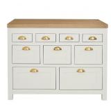 BALLARD DESIGNS KITCHEN ISLAND | Ballard Designs Milestone Wooden Kitchen Island with polished brass