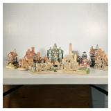 (10PC) DAVID WINTER & OTHER BUILDING SCULPTURES | Hand made & hand painted sculptures by David Winte