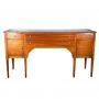ANTIQUE SATINWOOD SIDEBOARD CABINET | Tall sideboard with beautiful figured wood, having two cabinet