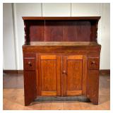 Copper Lined Dry Sink | Dry sink with cupboard and two drawers. Pine exterior; copper-lined. 20th ce