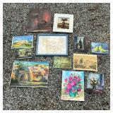 (12pc) Enrico Tavino Lot | Large Lot Includes: Two signed and dated oil paintings on stretched canva