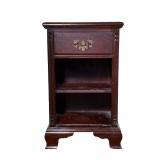 Hungerford Mahogany Side Table | Chippendale-style mahogany bedside table with two shelves and a dra
