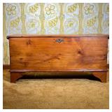 Blanket Chest | Large pine blanket chest with lock and key. - l. 49.5 x w. 17 x h. 24 in 