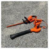 (3pc) Craftsman Shop Vac & B&D Trimmer/Blower | Black and Decker electric Hedge Trimmer and Blower p